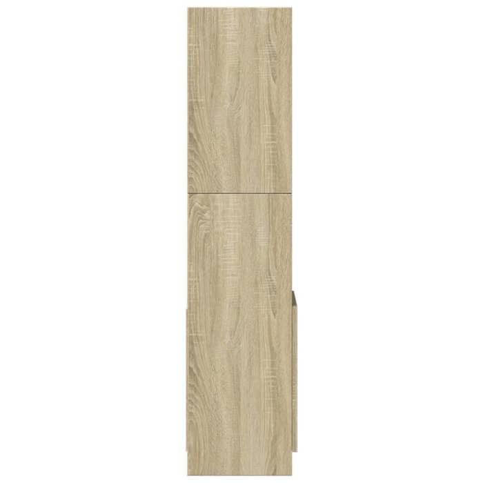 Bibliothèque SOLOMOON CHIC Buffet haut - pour salon - chêne sonoma 92x33x140 cm bois dingénierie BB121