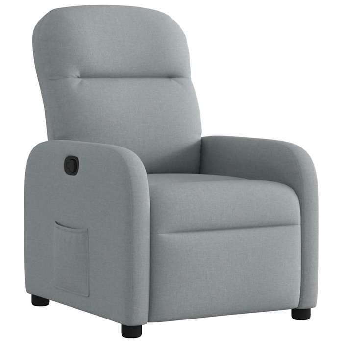 NEUF 2026 CHIC Fauteuil inclinable réglable SWEETY inclinaison manuelle Gris clair tissu 66x88x95 cm FF4198