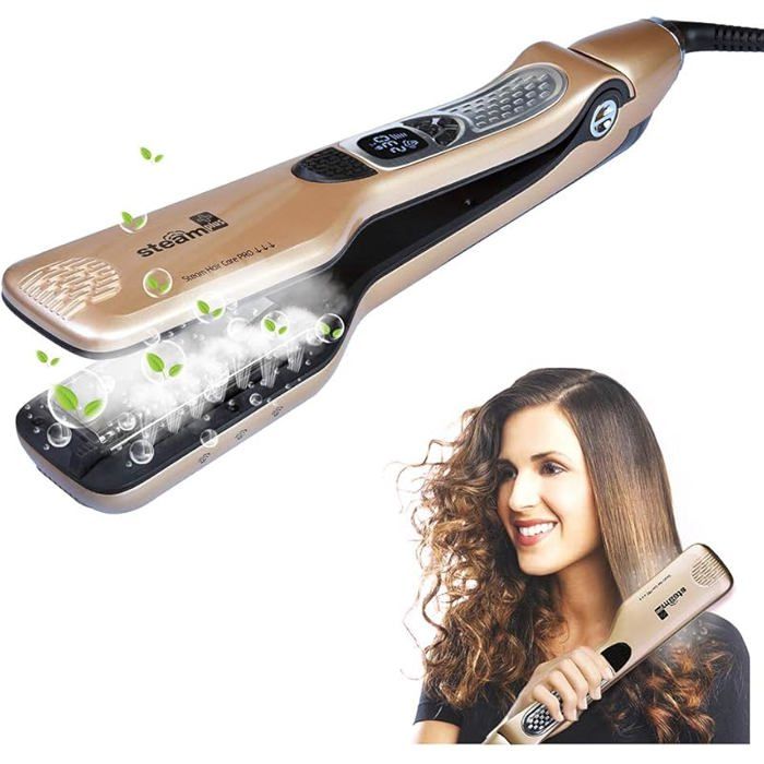 Professional Hair Straightener with Hair Straightening Steam Comb, with ...