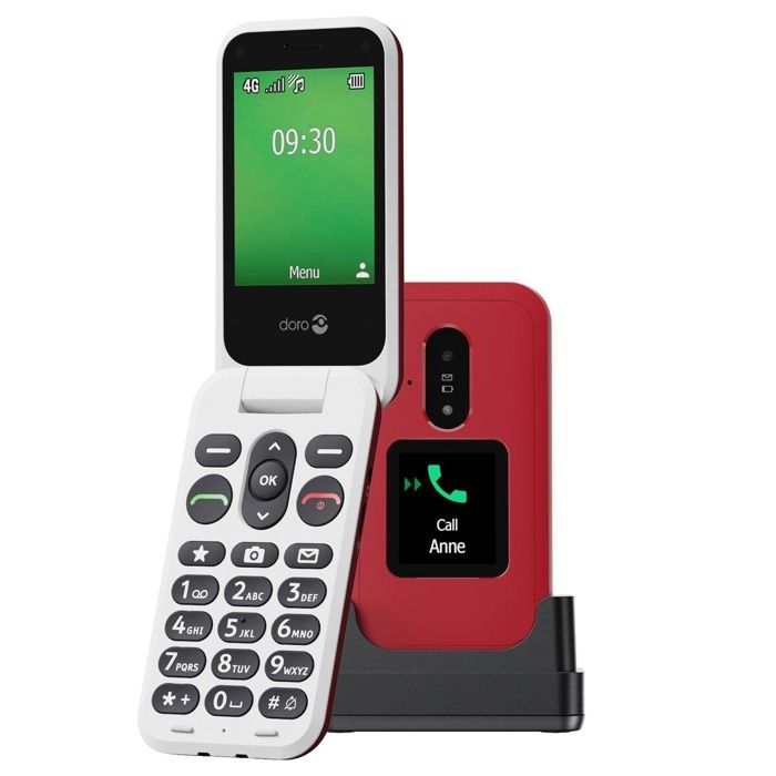 Téléphone portable Doro Leva E30 28” 4G Nano SIM Rouge
