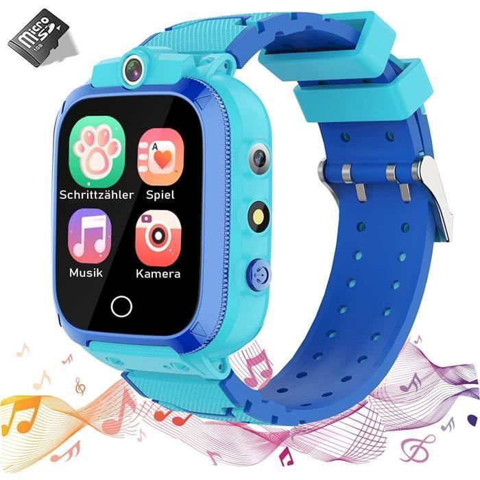 montre connectée enfant - jeux écran tactile hd avec musique mp3-appareil photo réveil calculatrice lampe de poche MONTRE BLUETOOTH