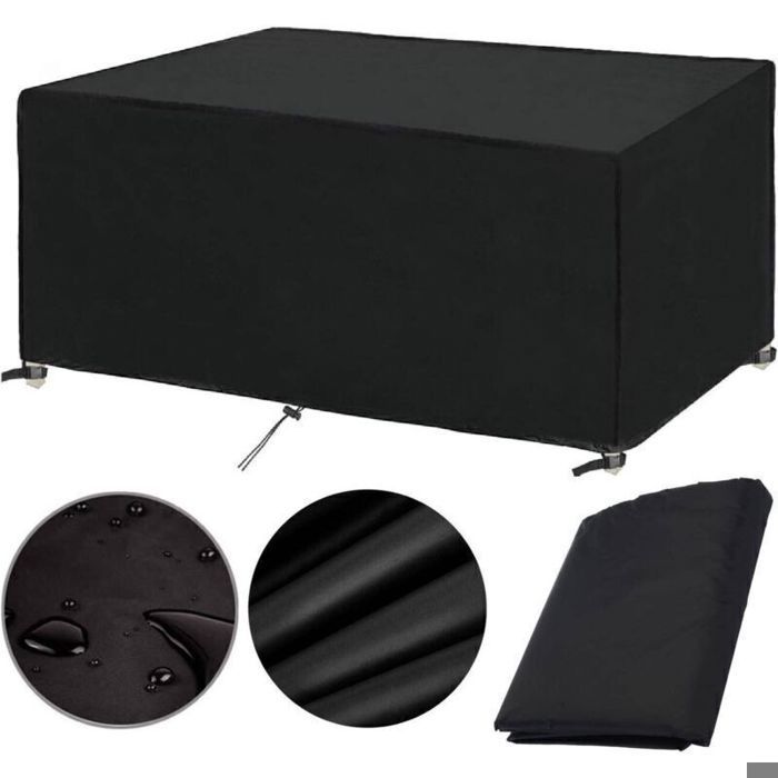 Housse de protection pour salon de jardin - Tissu Oxford imperméable Résistante aux UV et vent - Protection mobilier extérieur