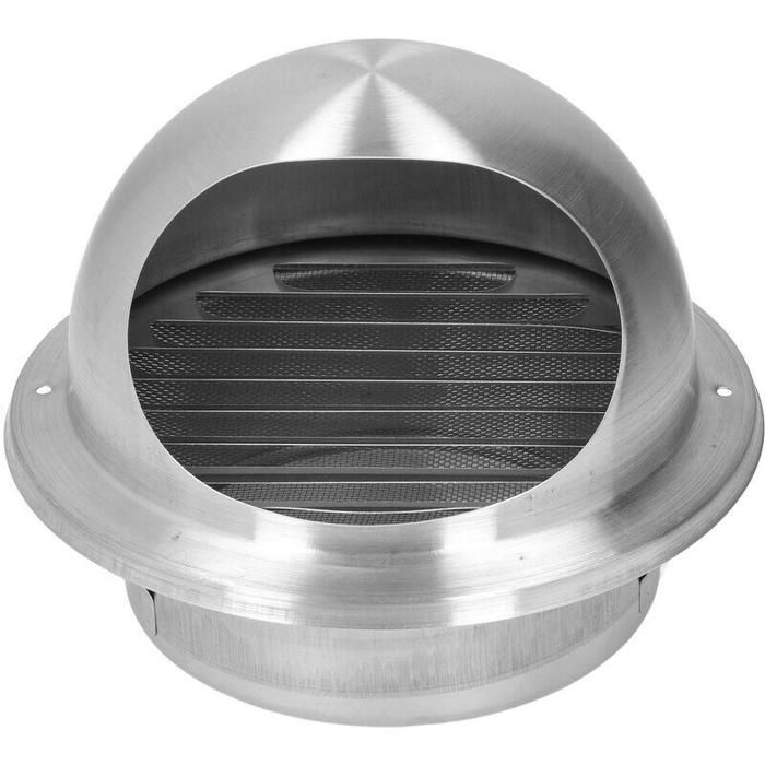 Grille de ventilation ronde en acier inoxydable Ø 160 mm grille de sortie dair murale extérieure.(3pcs)