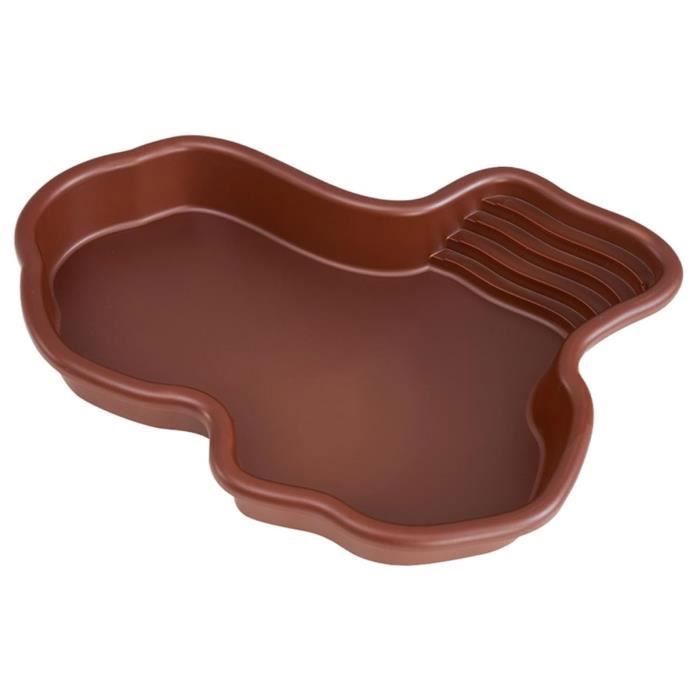 Plat deau pour Tortue de Piscine avec Rampe Mangeoire Gamelle Tortue Hamster Reptile Bol de Nourriture sans Tuyau GAMELLE