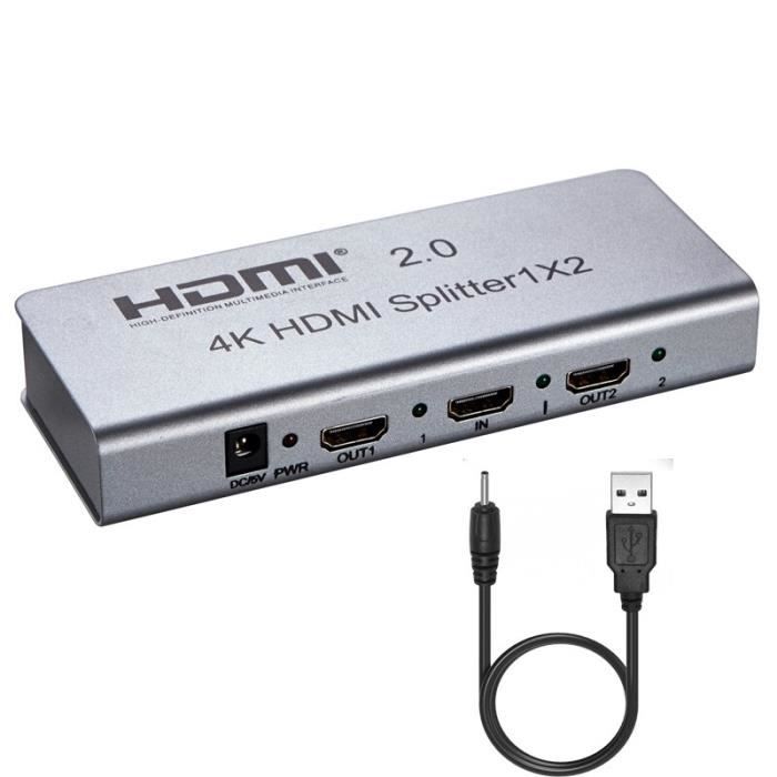 Color C ble d alimentation USB R partiteur 1x2 CEC 2 ports pour