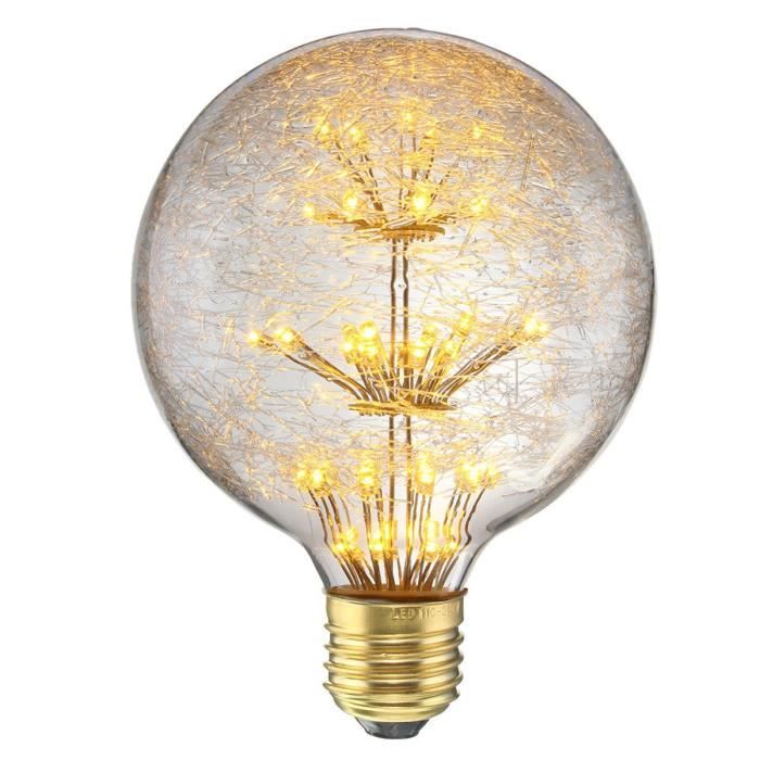 E27 Ampoule LED Edison Lampe Décorative G95 3W 85265V Globe 150LM