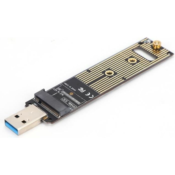 M.2 NVME SSD vers carte adaptateur USB Carte de convertisseur de disque dur  Carte adaptateur SSD - Cdiscount Informatique