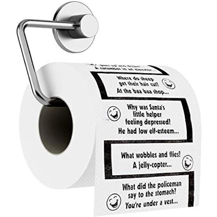5 Rouleaux de Papier Toilette de Noël avec Blagues Humoristique