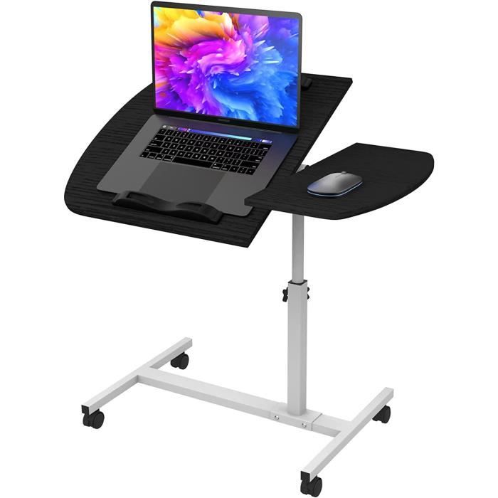 Bureau Informatique 110x40x91cm Avec 4 Étagères - Bois Et Métal - Rangement Optimisé - Sogesfurniture