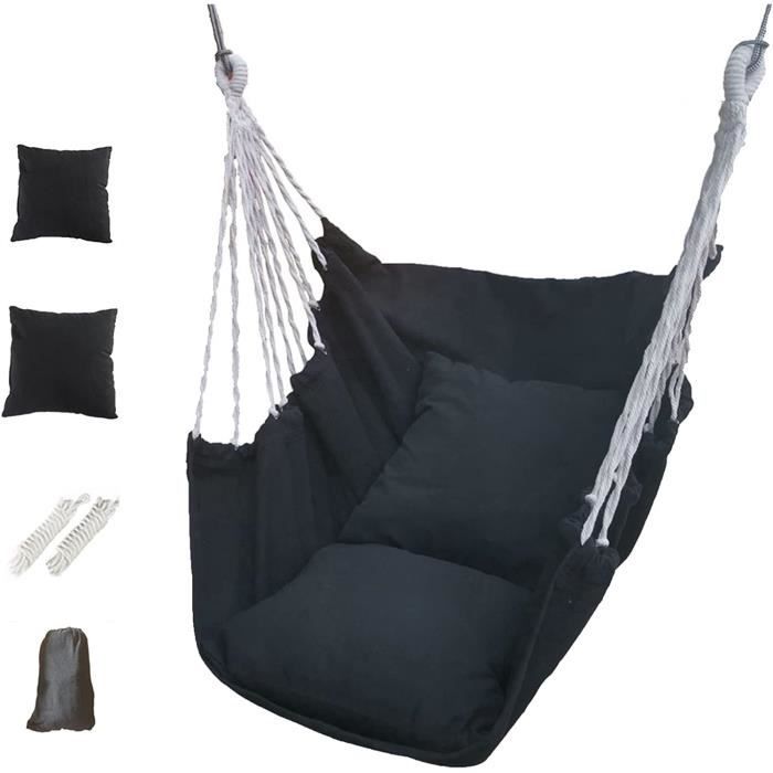 Chaise Hamac Suspendue En Toile Robuste – 150 Kg, Idéale Intérieur & Extérieur (sans Barre Ni Coussin)