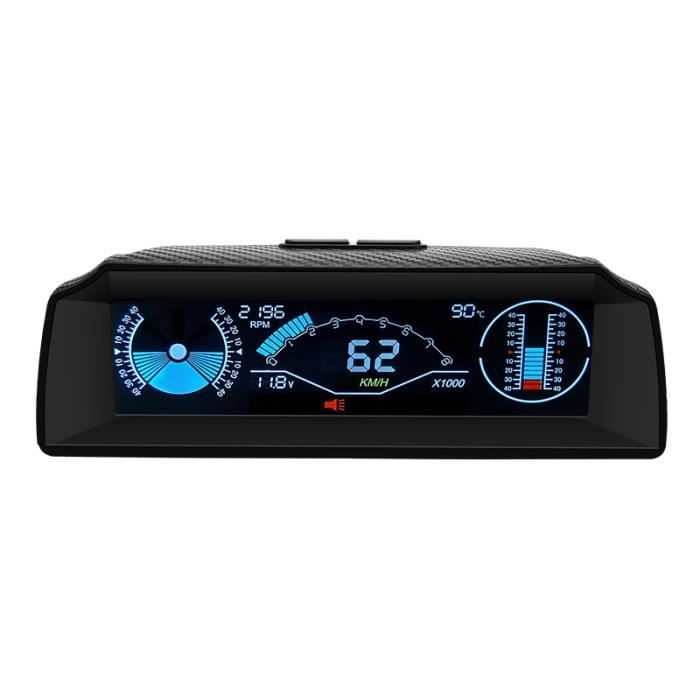Inclinomètre Voiture LED - Mesure Pente Et Inclinaison - Pour Sécurité Conduite