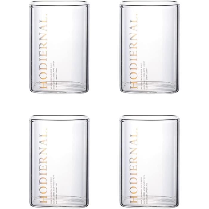 Lot De 4 Verres à Bulles En Verre 530 Ml Avec Pailles Et Brosses - Design Vague, Pour Cocktail, Café Glacé, Smoothie