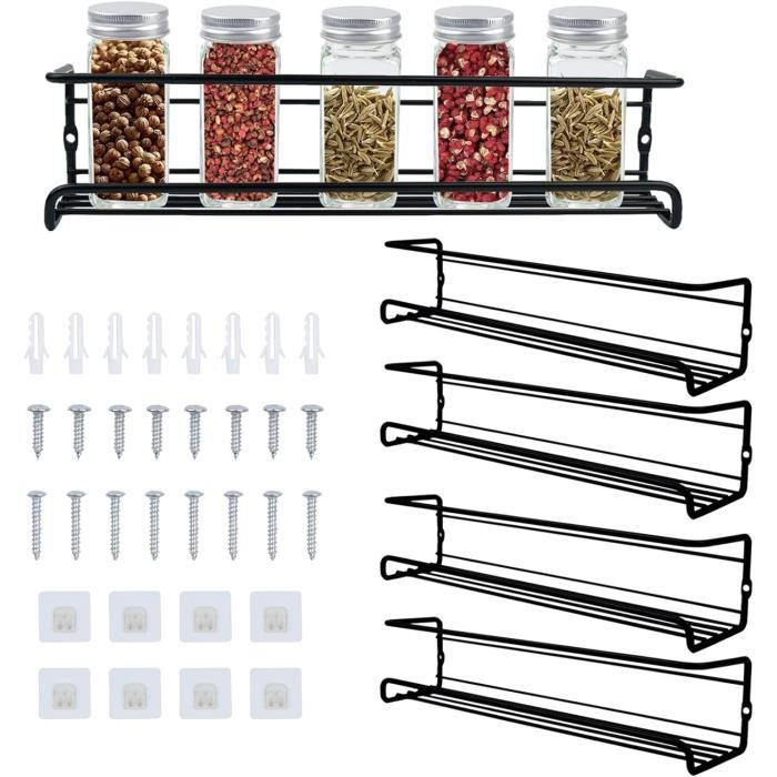 4 Set De Supports Muraux Pour Vitrine De Voitures Miniatures, étagère En Alu Noir, Colle Nano Incluse, Gain De Place, Rangement Et Exposition