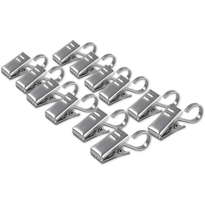 Pinces Rideaux Clips en Acier Inoxydable Crochets Rideau pour Anneaux Rideau Douche Partie Lumineuse Maison Décoration 60 Pièces Pinces Rideaux Clips en Acier Inoxydable Crochets Rideau pour Anneaux Rideau Douche Partie Lumineuse Maison Décoration 60 Pièces