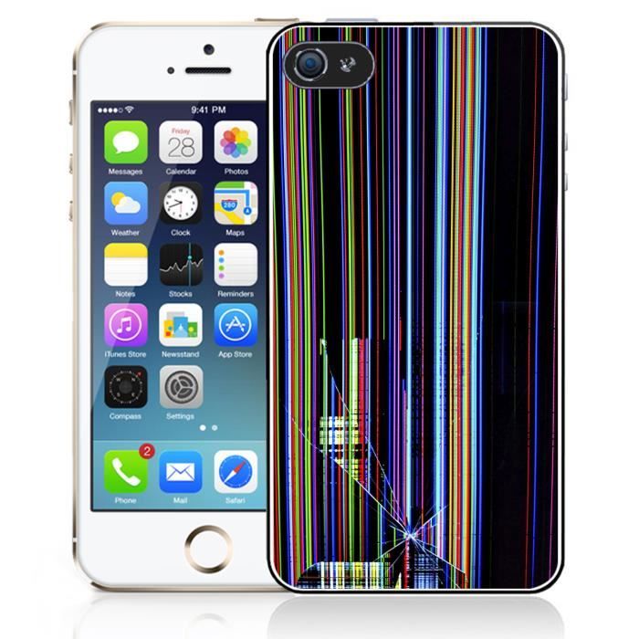 Coque iPhone 4-4S - Ecran cassé - Cdiscount Téléphonie