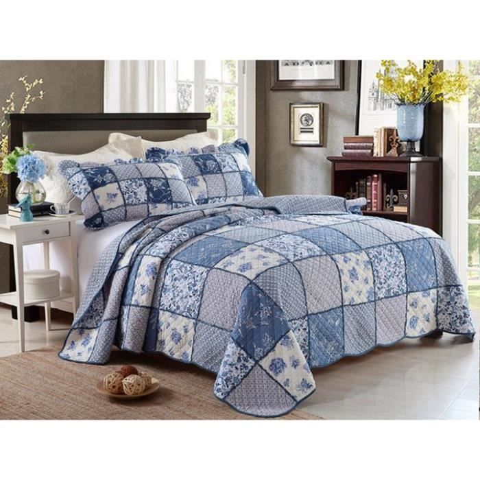 Dessus Lit Patchwork Dessus De Lit 2 Personnes Boutis Couvre Lit