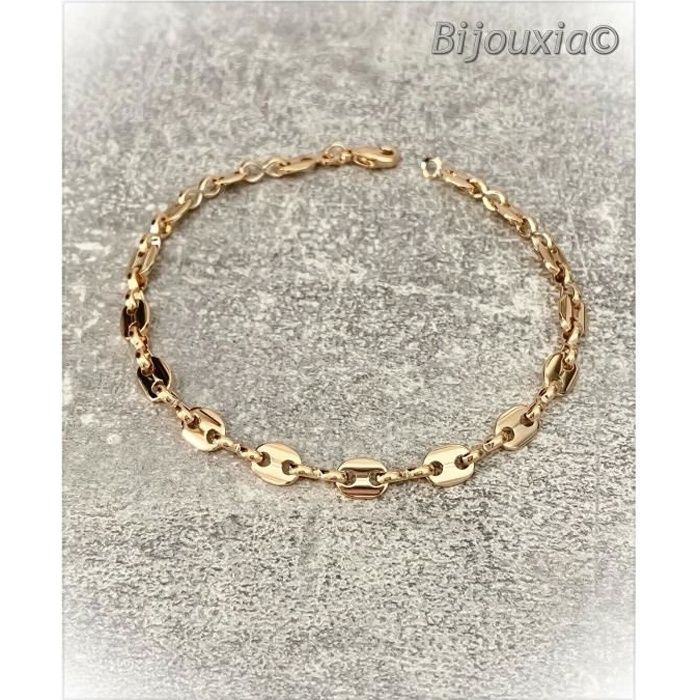 gourmette bébé grain de café 18 carats