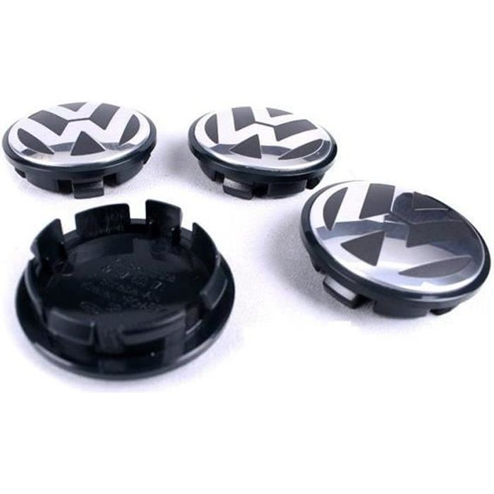 4 Autocollants Gel 3D Pour Enjoliveurs Centre Roue 68 Mm - Noir Argent Rouge, Résine UV, Fabrication Allemagne
