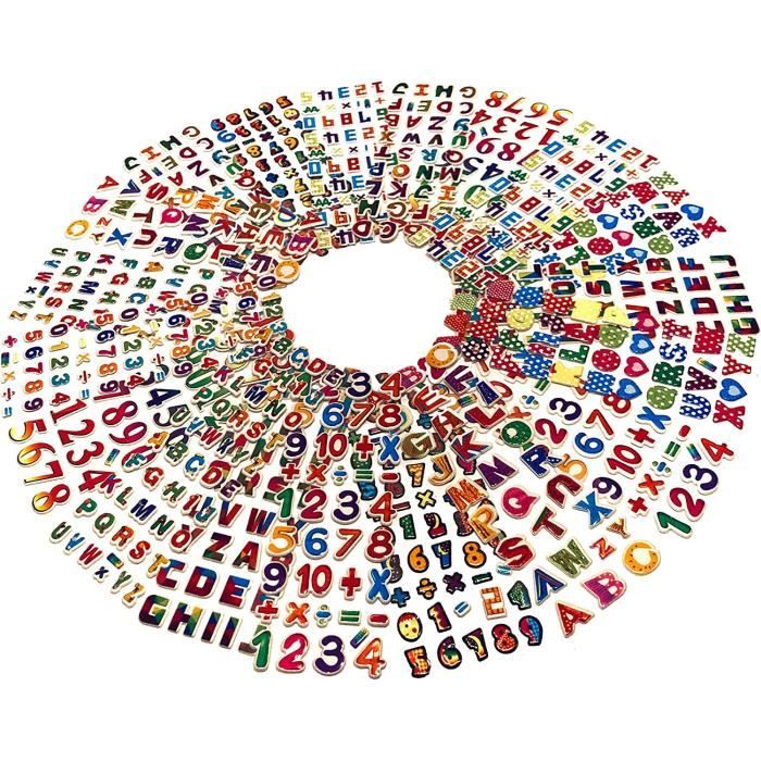 Stickers 3D Alphabet + de 750 Autocollants Chiffres et Lettres
