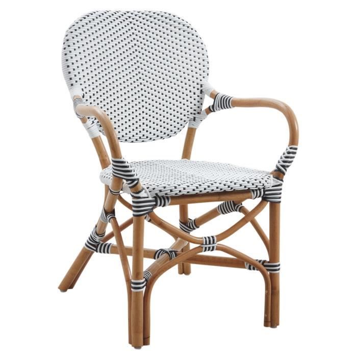 Fauteuil De Terrasse En Rotin Et Resine Blanc Achat Vente Fauteuil Cdiscount