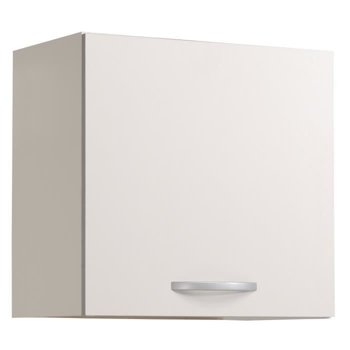 Armoire murale design avec 1 porte avec étagère coloris blanc Blanc