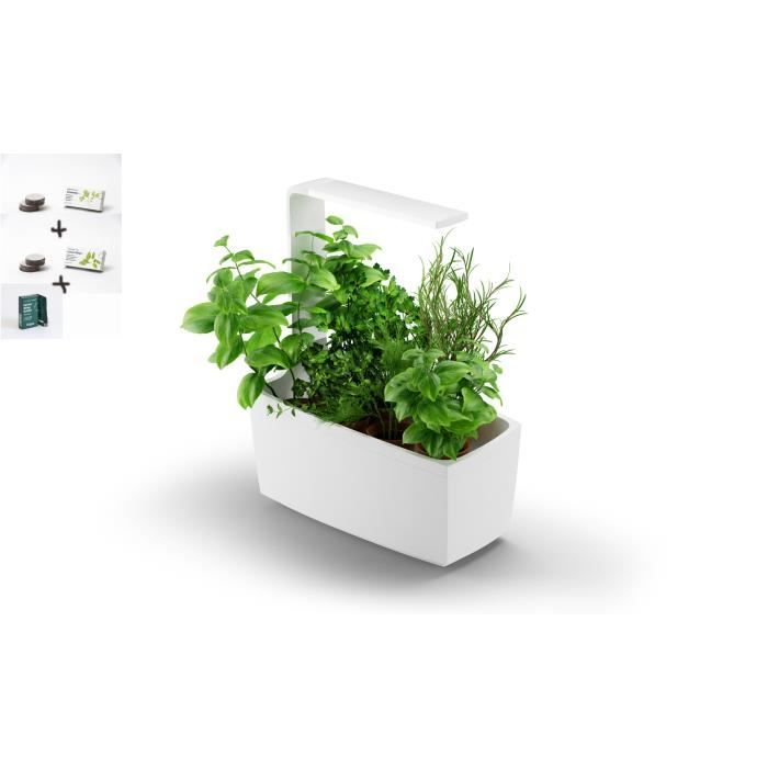 Potager D Interieur Connecte T6 Led Blanc Kit Graines Et