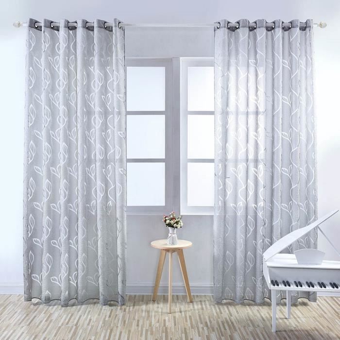 Voilage Rose Et Gris