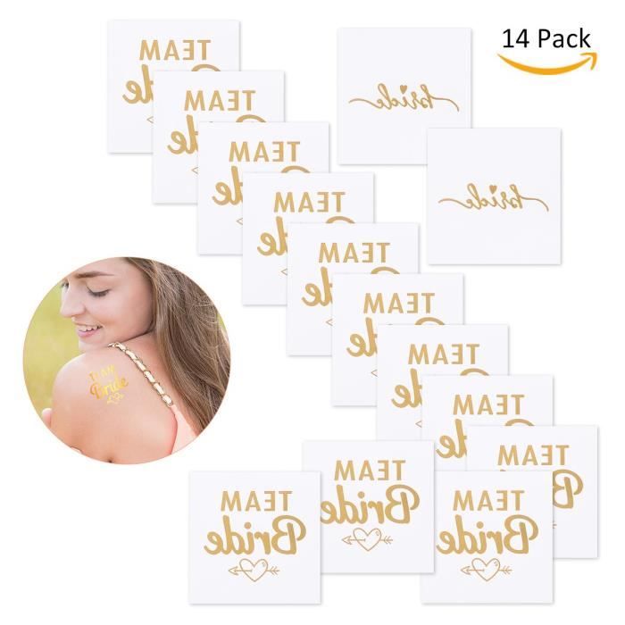 Youngrich 16 Pieces Tatouages Dores Team Bride Tattoos Tatouages Temporaires Tattoo De Femme Homme Mariage Gadget Equipe Mariee D Achat Vente Tatoo Bijou De Corps Youngrich 16 Pieces Tatou13845 Cdiscount