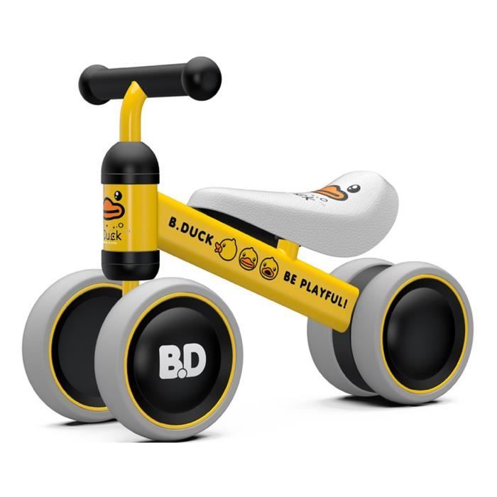 Velo Bebe Draisienne pour Enfant de 1 2 Ans Velo Tricycle sans Pedales Jouet Educatif Baby Walker Selle et Guidon Reglable Jaune Cdiscount Jeux Jouets