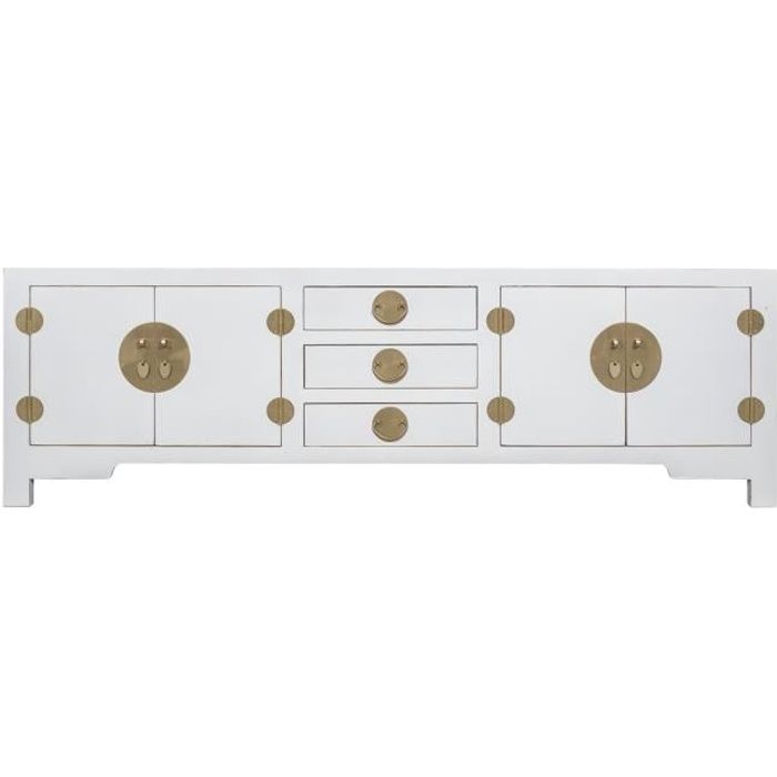 Fine Asianliving Meuble TV Chinois Blanche Neige - Orientique Collection L175xP47xH54cm
