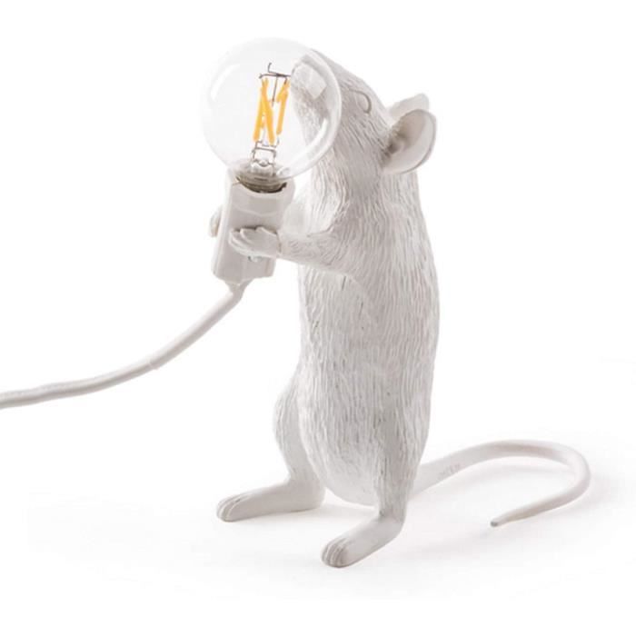 Lampe de Chevet - Design Contemporain - Résine - LED - Blanc - Pour Enfant