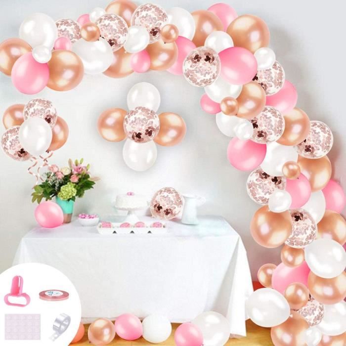 Humairc 109pcs Arche Ballon Rose Gold Kit Arche Ballon Anniversaire Fille Rose Blanc Ballon Guirlande Femmes Pour Dec63 Cdiscount Maison