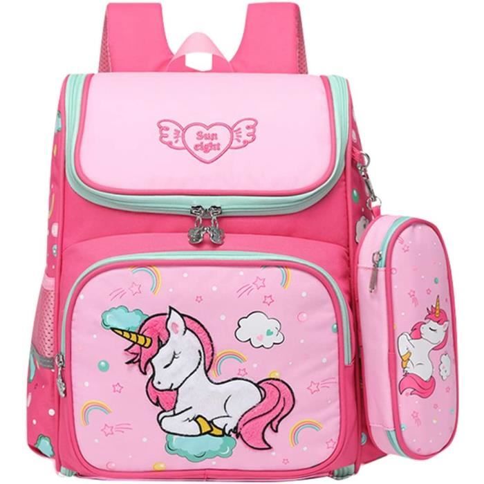 Cartable Fille Primaire Licorne Sac a Dos Fille Sac a Dos Enfant Ados Scolaire College Fille Impermeable Confortable Sac ecole Rose Cdiscount Bagagerie Maroquinerie