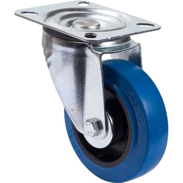 4x 125 mm SL robustes roulettes de transport BLUE WHEELS Roulette pivotante Roue 