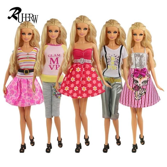 Vetements Pour Poupee Barbie Robe Bebe Fille Anniversaire Nouvel An Cadeau Pour Les Cdiscount Jeux Jouets