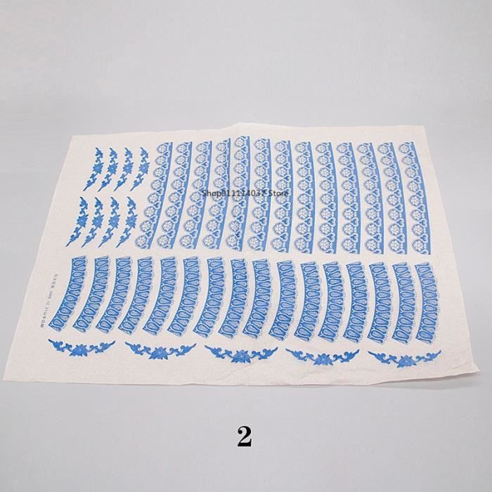 5 Feuilles Décalcomanies Papillon Sous Glaçure Pour Poterie - Transfert Céramique Bleu