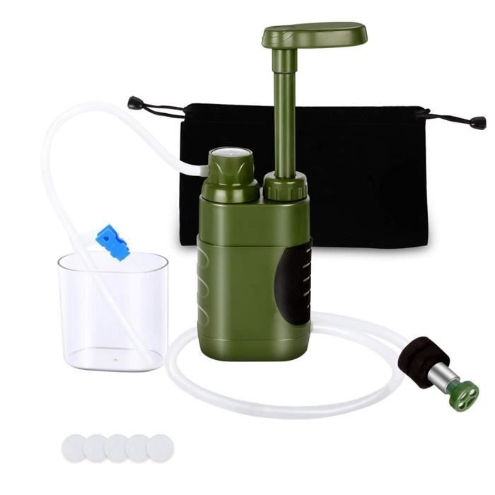 Purificateur Eau Portable VFX - Filtre Survie 500 000 L - Extérieur Randonnée