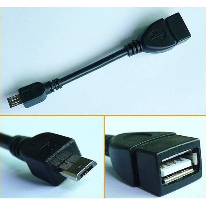 CABLING® Adaptateur USB-C vers Micro USB - Connecteur USB C mâle vers Micro  B femelle pour MacBook, ChromeBook Pix… - Cdiscount Informatique