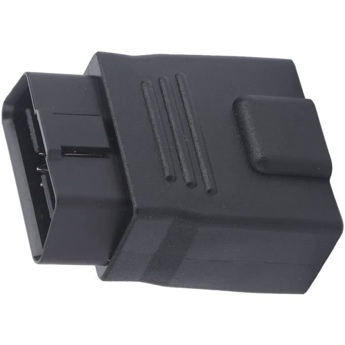 Deror Adaptateur Prise OBD2 16 Broches Mâle à Femelle - Connecteur ABS Pour Lecteur Code Défauts Universel
