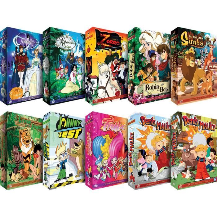 Collection Enfants Pack 10 Coffrets Dvd En Dvd Manga Pas Cher