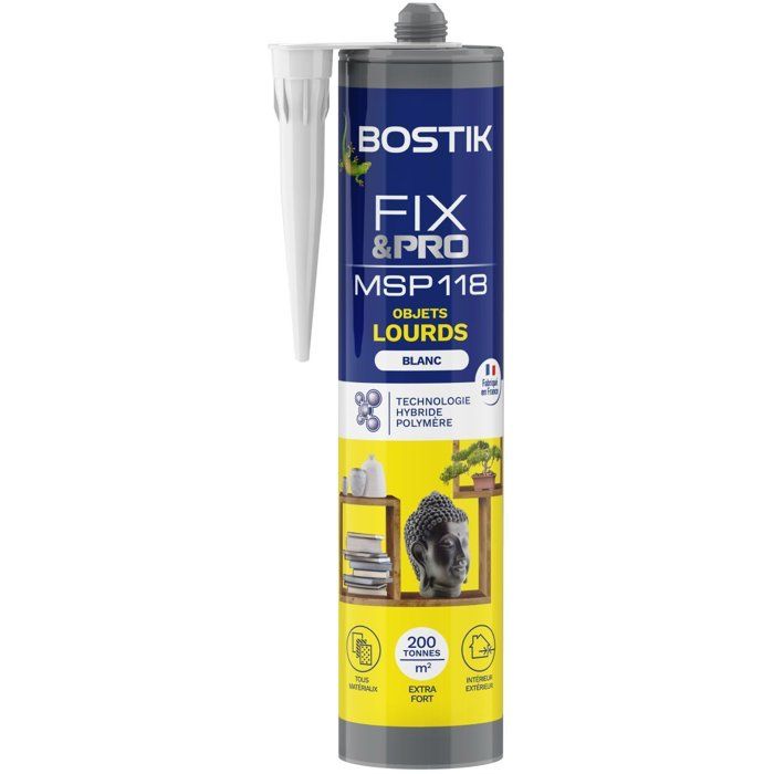 Bostik Mastic de fixation objets lourds Fix&pro MSP 118 290 ml - vue 1