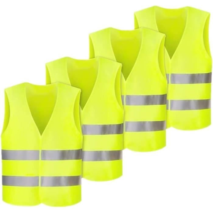 Gilet Jaune Fluo Gilets De Sécurité Réfléchissants Lot Pièces