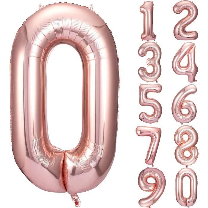 Ballon Or Numéro 0 - Grand Ballon 0 En Feuille D'or - Ballon D'anniversaire - Décorations De Fête - Ballon De 72 Cm - Ballon De 30 Po. - France