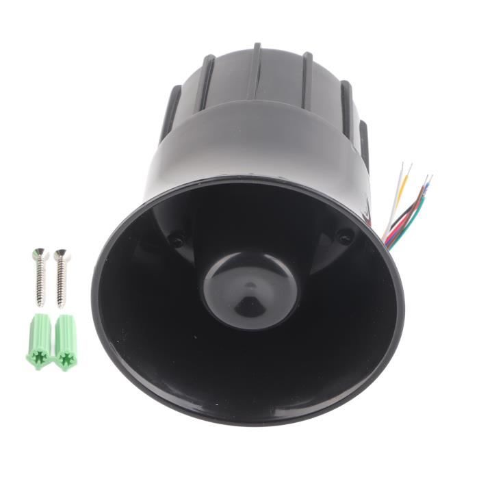 Klaxon de sirène de voiture, 90 dB RC voiture Mini sirène klaxon haut-parleur universel RC voiture son simulateur manuel/télécommande accessoire pour véhicules RC 1/8 1/10