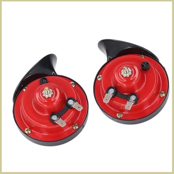 Klaxon De Voiture Puissant 600DB - Double Trompette Argentée - 12V/24V - Pour Voiture, Camion, Bateau - Son Fort Et Clair Pour La Sécurité