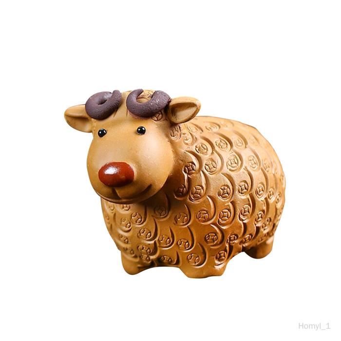 Figurine De Mouton Rustique - Petite Statue Animale Cadeau Déco, Neuf