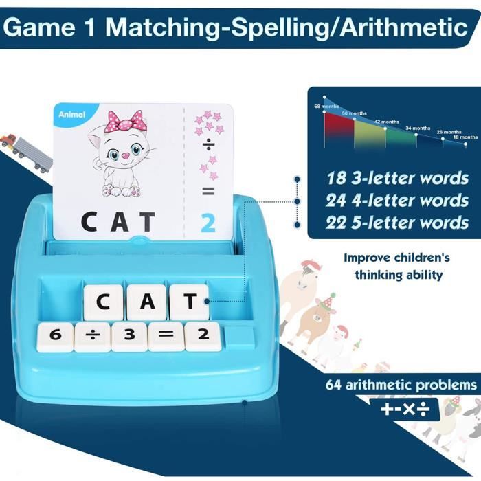 Jouets éducatifs pour 3 4 5 ans Cadeaux pour filles, Jeux d'orthographe de lettres assorties Jouets d'apprentissage pour les enfants de 3 4 à 5 ans, cadeaux d'anniversaire de Noël pour 3-6 ans | BE Jouets éducatifs pour 3 4 5 ans Cadeaux pour filles, Jeux d'orthographe de lettres assorties Jouets d'apprentissage pour les enfants de 3 4 à 5 ans, cadeaux d'anniversaire de Noël pour 3-6 ans | BE