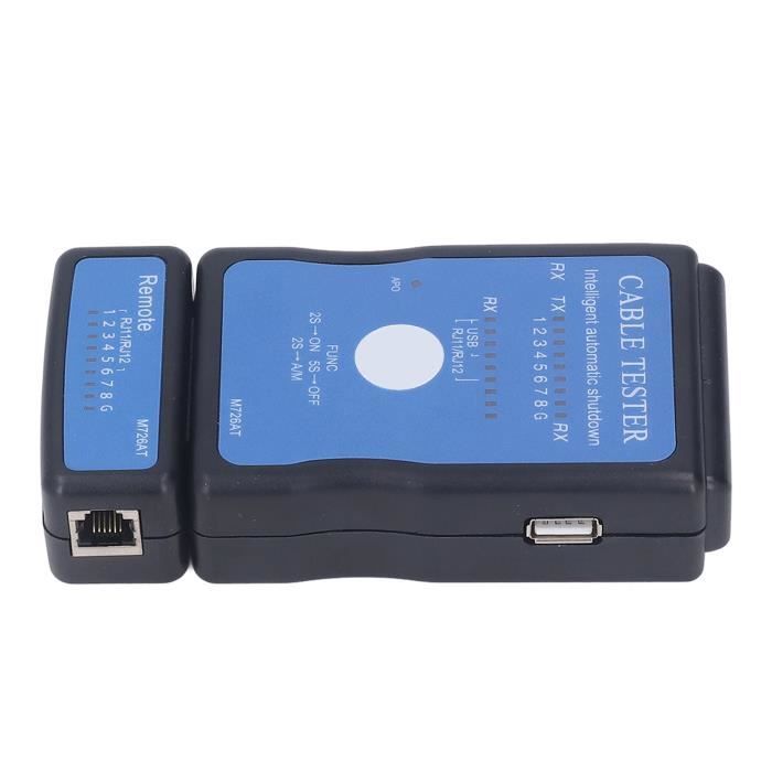 Testeur De Câbles USB - Vérifiez Vos Câbles Rapidement, Noir ABS, 65x50mm