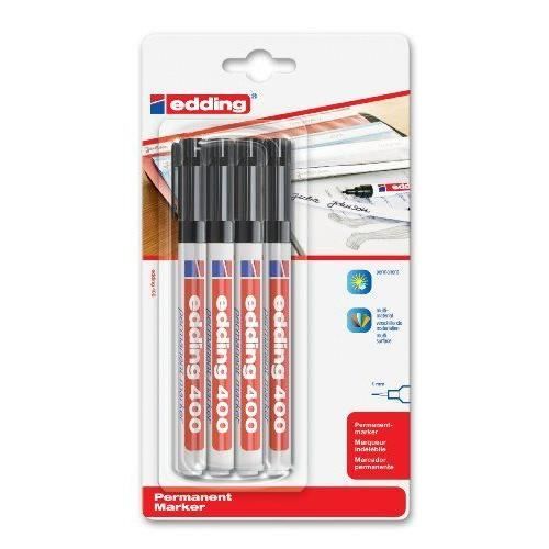 Edding 400 Marqueur permanent Pointe ogive Noir Lot de 4 Import Royaume Uni Cdiscount Beaux Arts et Loisirs creatifs