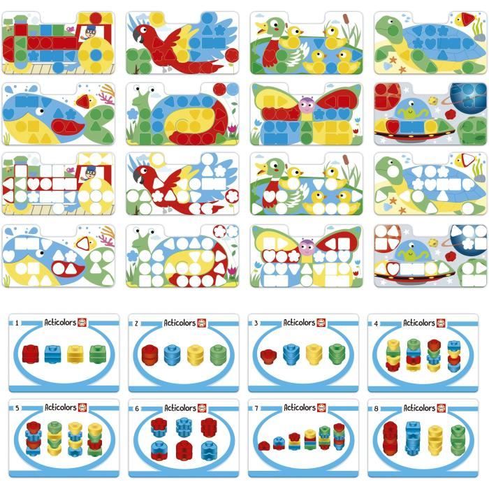 Jeu Éducatif EDUCA 20382 – Empilement de Jetons Colorés et Formes Géométriques Dès 2 Ans